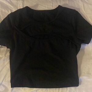 Black Crop Top Size Small